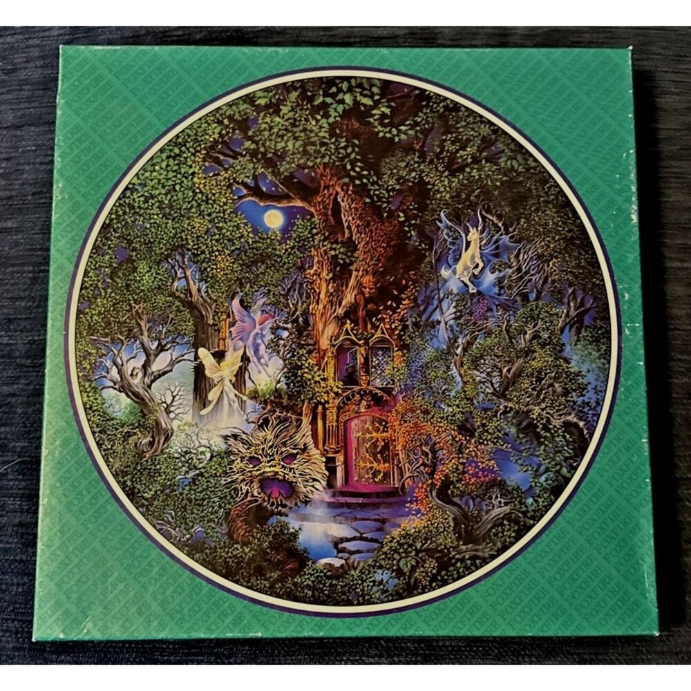 Vintage Bits & Pieces FOXFIRE 500 Pc 20” Round Cork-Backed Jigsaw Puzzle Unopen